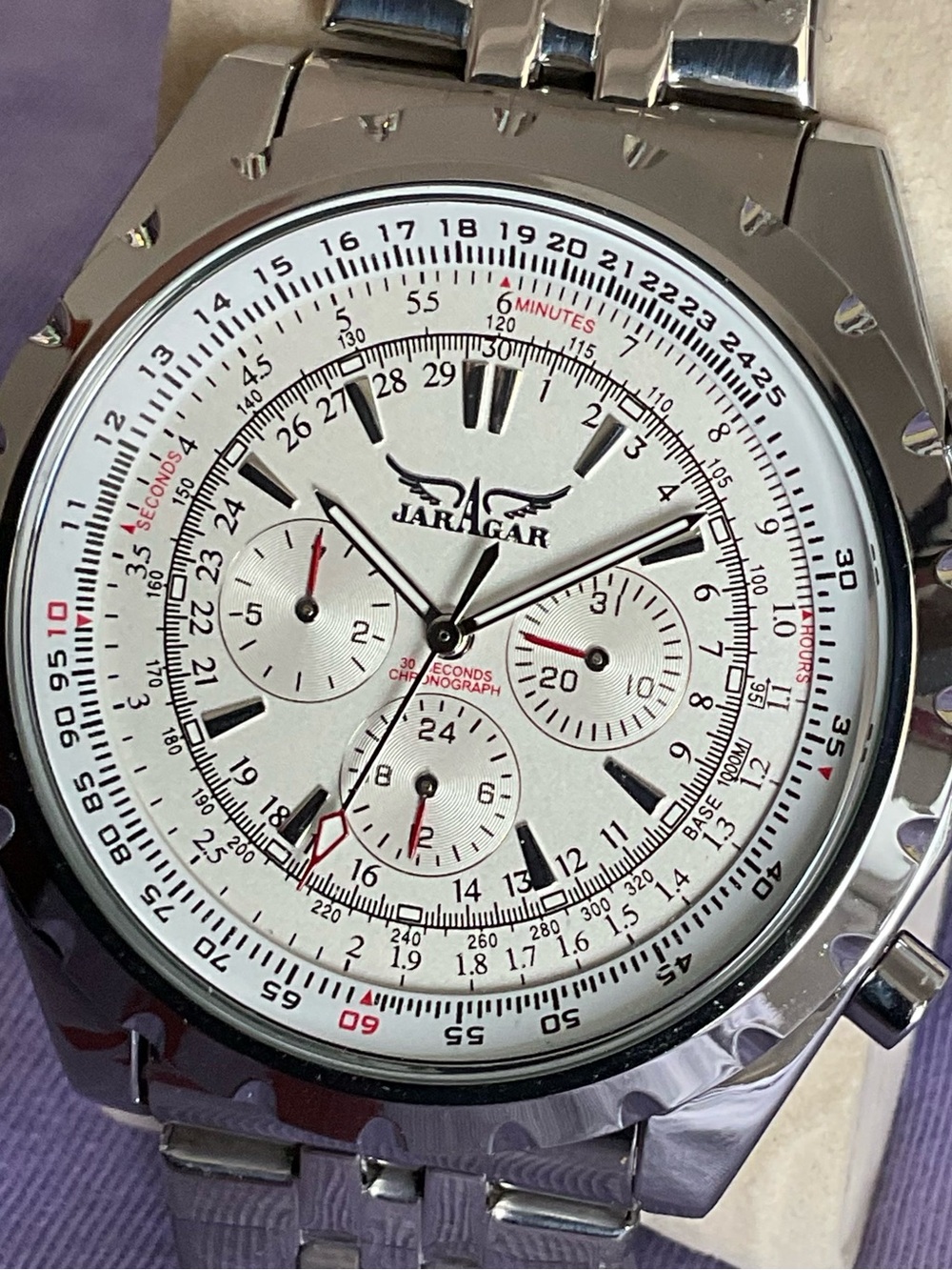 NIB AUTOMATIC Multifunction Jaragar Pilot’s Watch w Tool